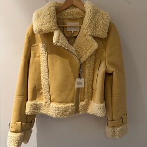Apparis Yellow and Cream Teddy Jacket